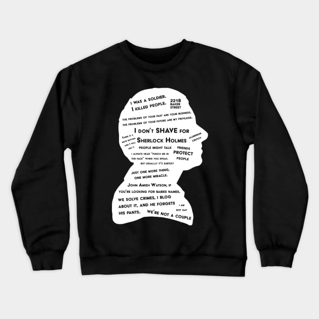 John Watson - BBC tv show sherlock - Black Crewneck Sweatshirt by Uwaki